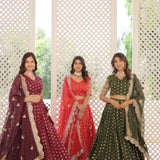 Enchanting Viscose Jacquard Lehenga