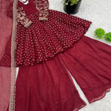 plus size crunchy plazo sarara suit