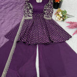 plus size crunchy plazo sarara suit