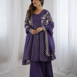 plus size crunchy plazo sarara suit