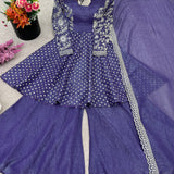 plus size crunchy plazo sarara suit