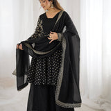 plus size crunchy plazo sarara suit