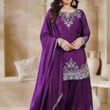 PLUS SIZE PARTY WEAR PLAZZO SUIT