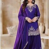 PLUS SIZE PARTY WEAR PLAZZO SUIT