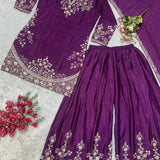 PLUS SIZE PARTY WEAR PLAZZO SUIT