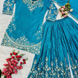 PLUS SIZE PARTY WEAR PLAZZO SUIT