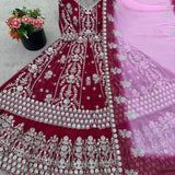 Crafted Designer Embroidered Top Lehenga