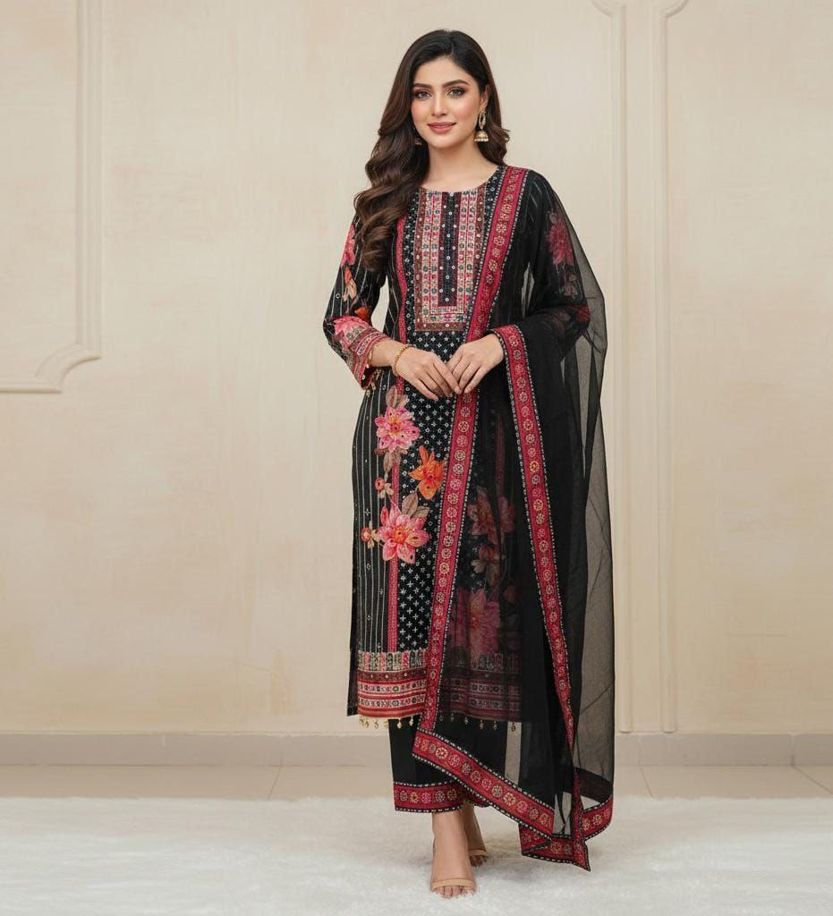 PLUS SIZE MIRROR WORK PAKISTANI SUIT