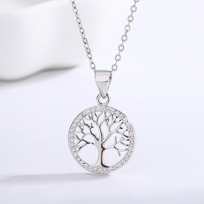 Euramerican S925 Sterling Silver classic fashion Earrings Life Tree Set Auspicious Good luck transfer jewelry