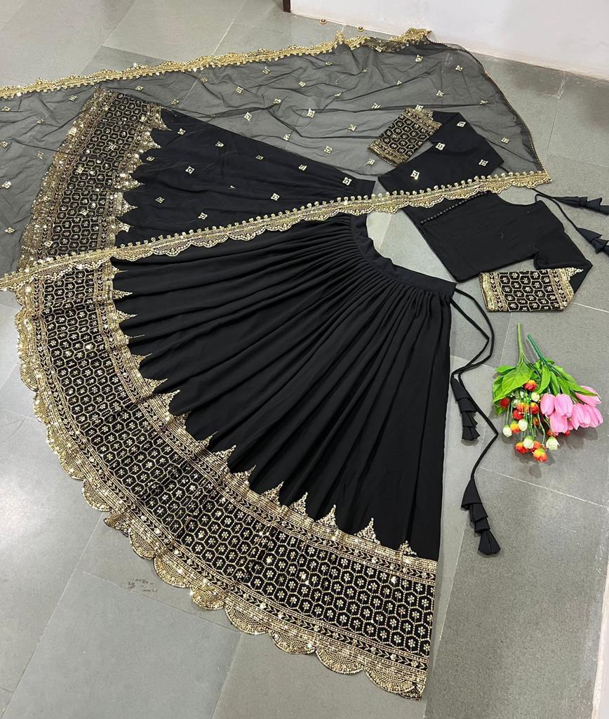 Designer Lehenga Choli With Embroidery Sequence Work