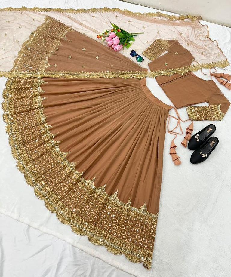 Designer Lehenga Choli With Embroidery Sequence Work