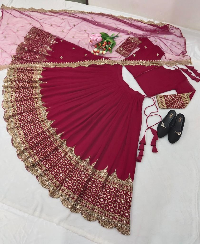 Designer Lehenga Choli With Embroidery Sequence Work