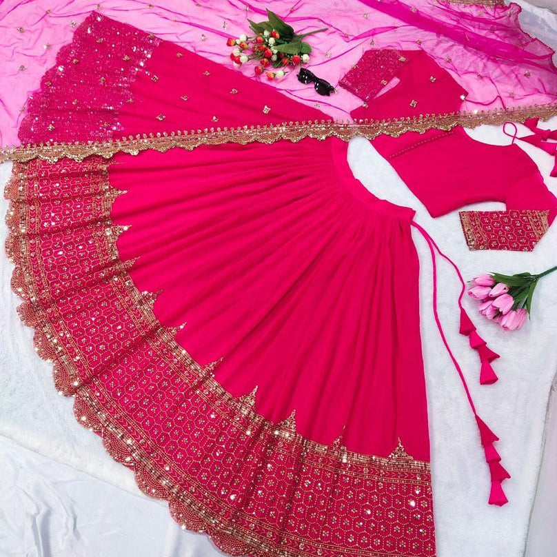 Designer Lehenga Choli With Embroidery Sequence Work