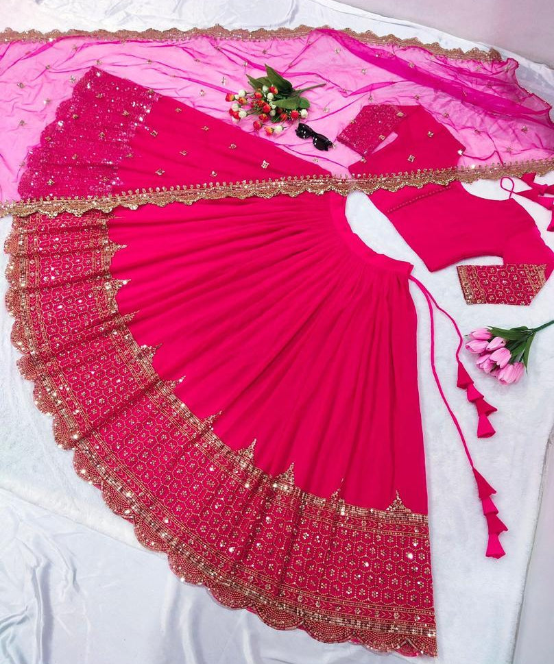 Designer Lehenga Choli With Embroidery Sequence Work