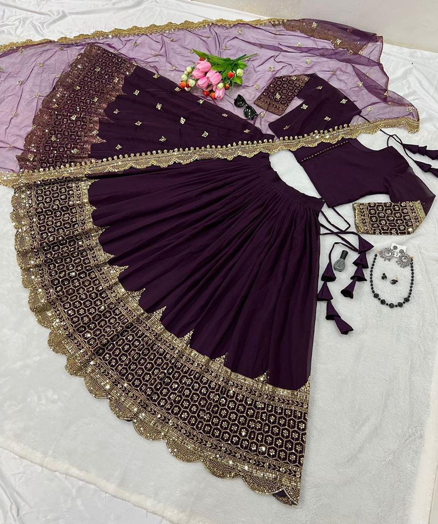 Designer Lehenga Choli With Embroidery Sequence Work