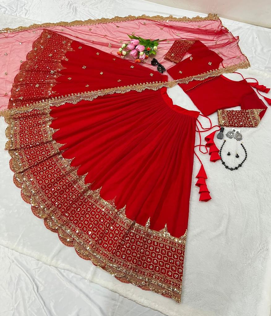 Designer Lehenga Choli With Embroidery Sequence Work