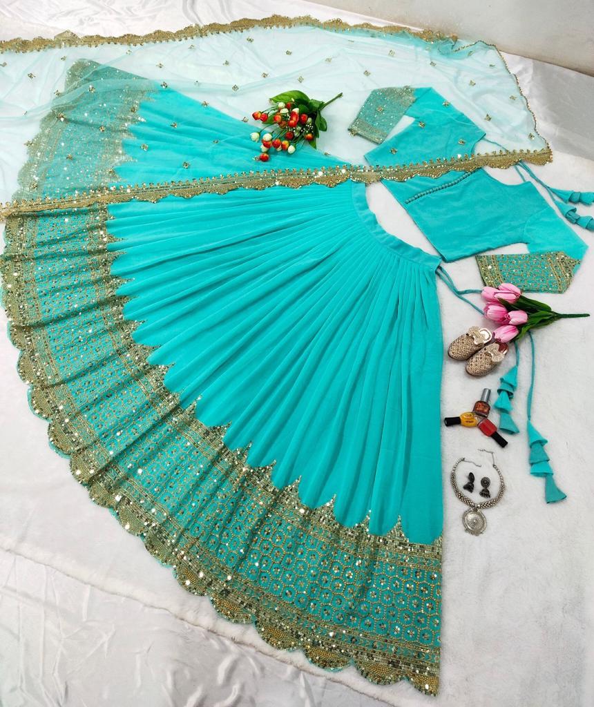 Designer Lehenga Choli With Embroidery Sequence Work