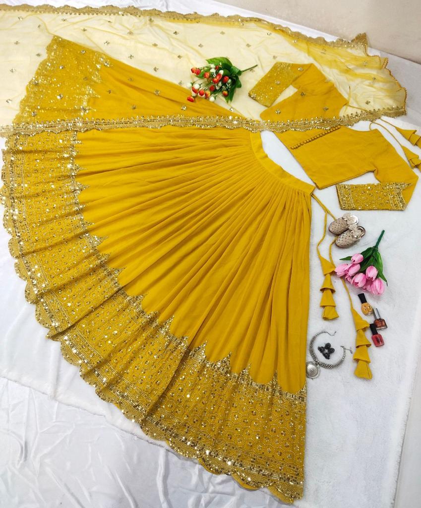 Designer Lehenga Choli With Embroidery Sequence Work