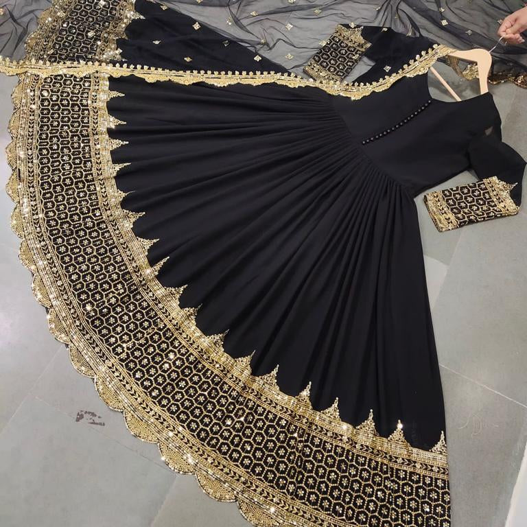 Designer Party Wear Faux Georgette Gown