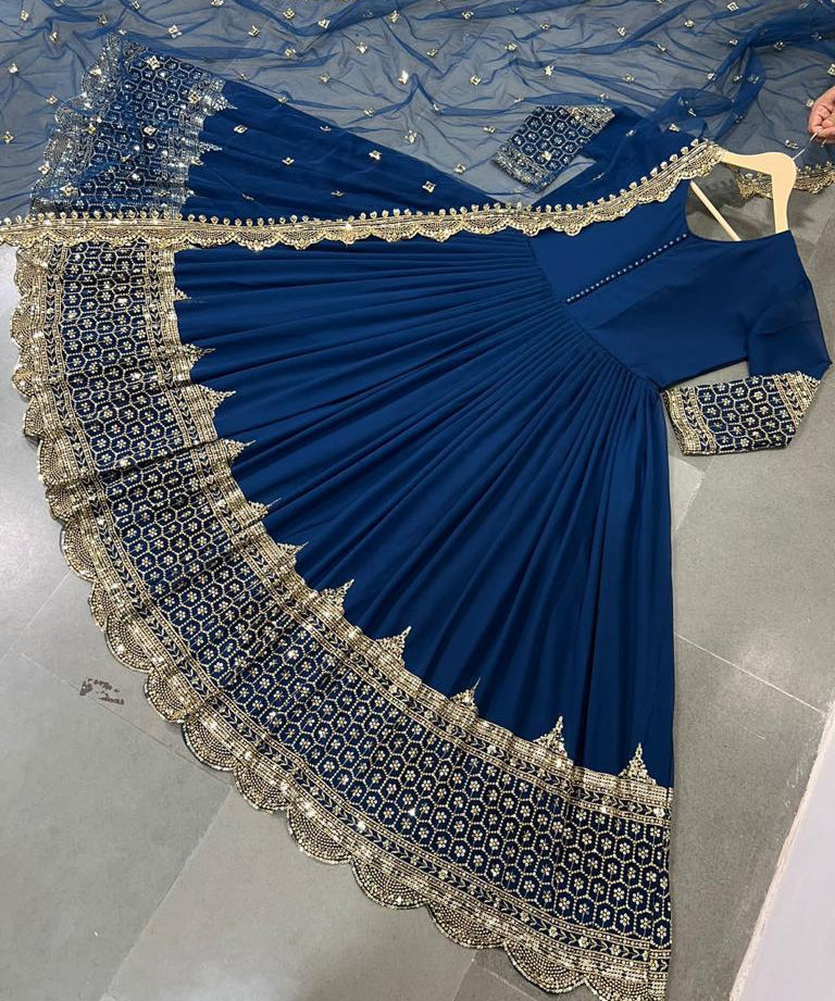 Designer Party Wear Faux Georgette Gown