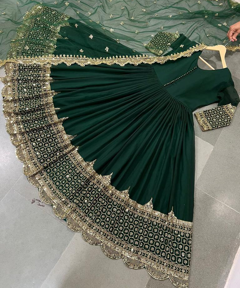 Designer Party Wear Faux Georgette Gown