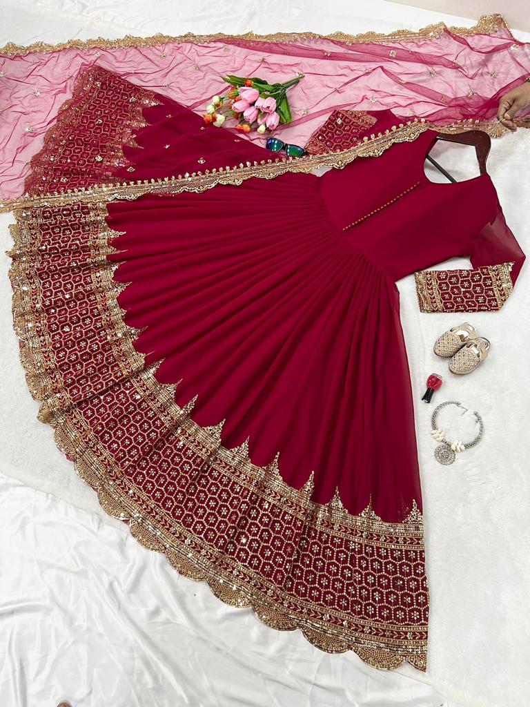 Designer Party Wear Faux Georgette Gown