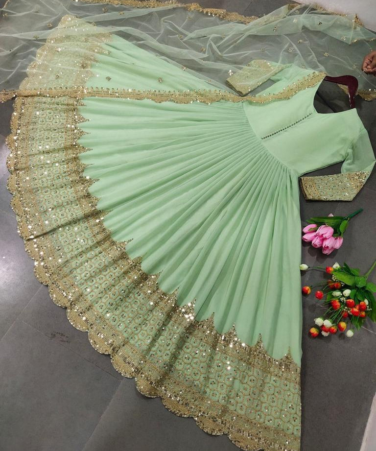 Designer Party Wear Faux Georgette Gown