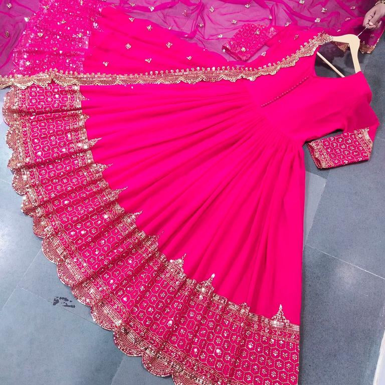 Designer Party Wear Faux Georgette Gown