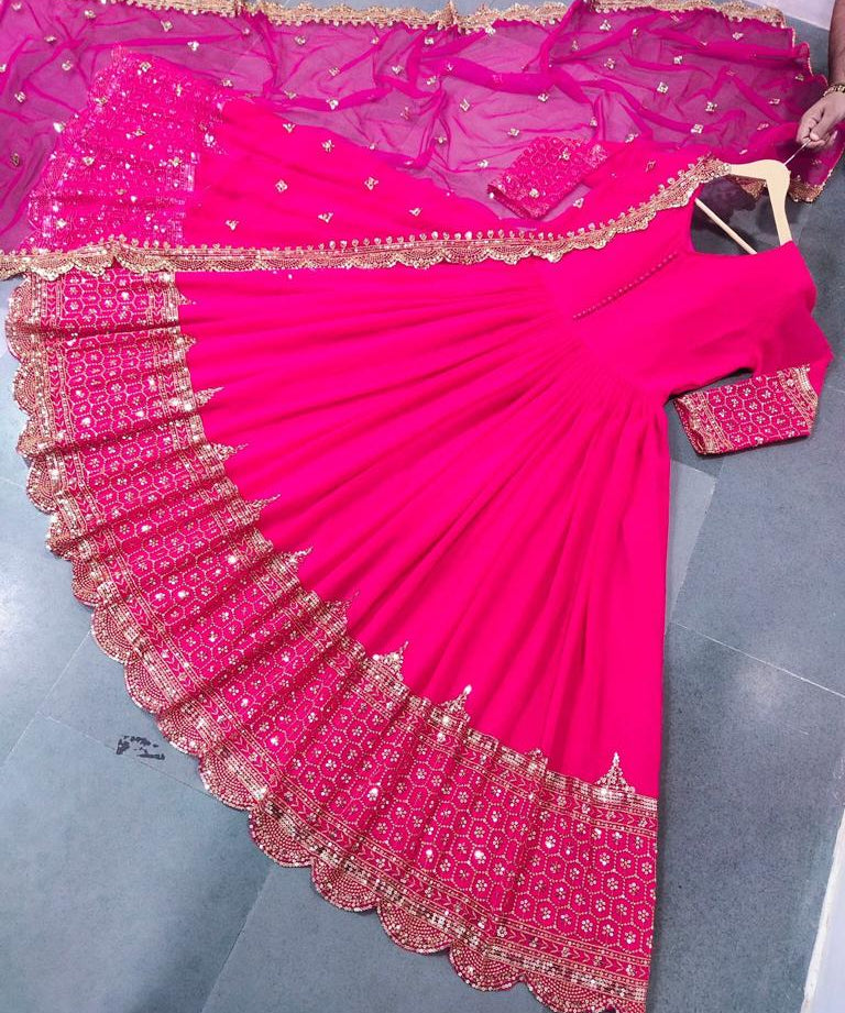 Designer Party Wear Faux Georgette Gown