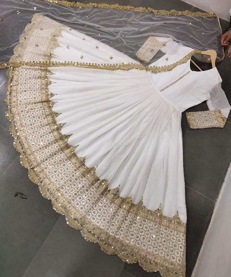 Designer Party Wear Faux Georgette Gown